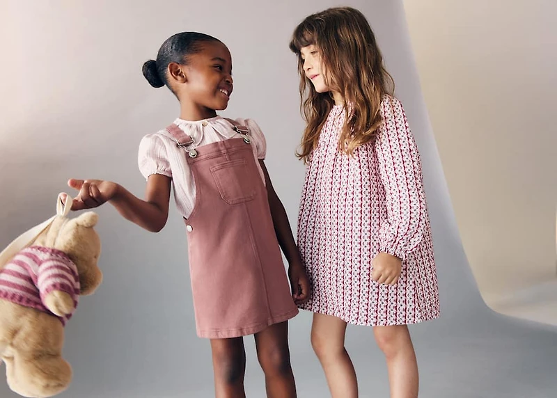 Pocket denim pinafore dress