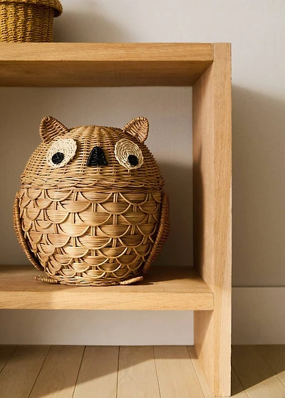 Rattan owl children’s basket