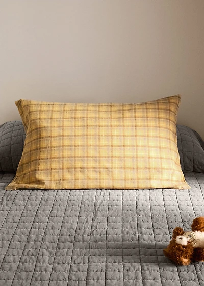Multi-colored checked children's cushion cover 40x60 cm
