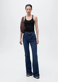 Knitted top with contrast details