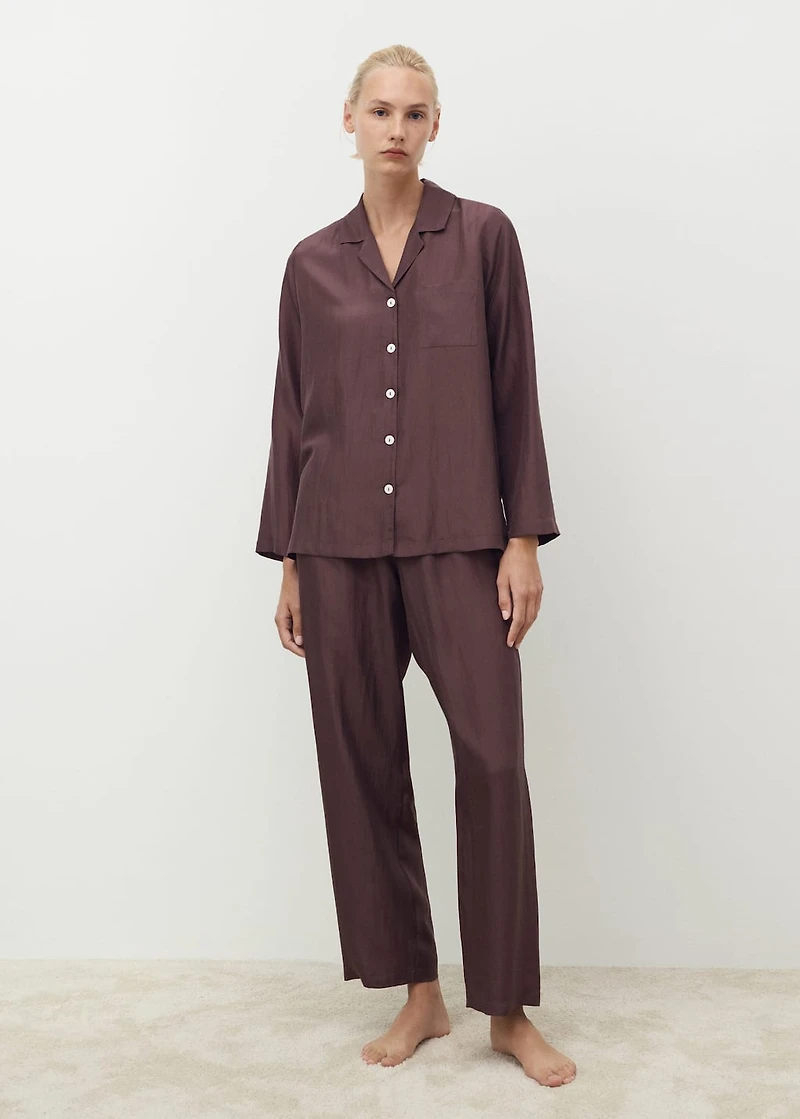 Silk long shirt