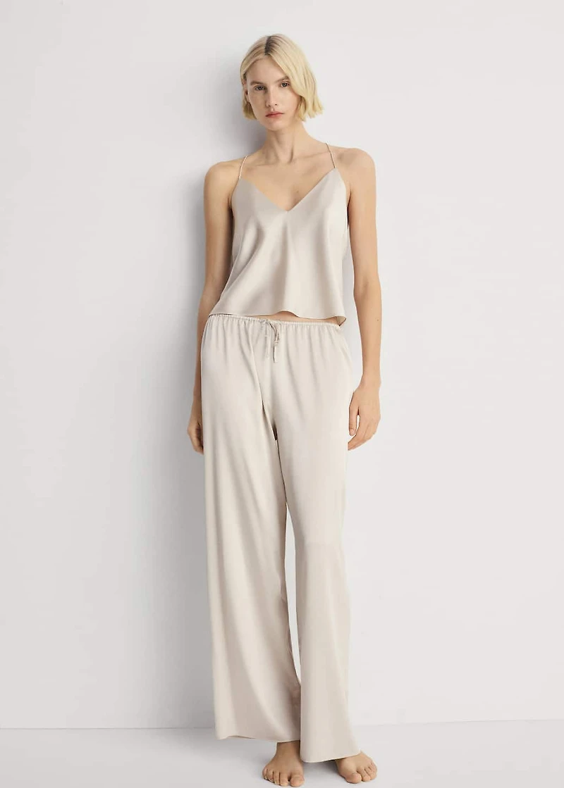 Silk pajama pants