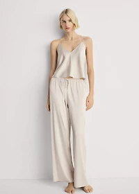 Silk pajama pants
