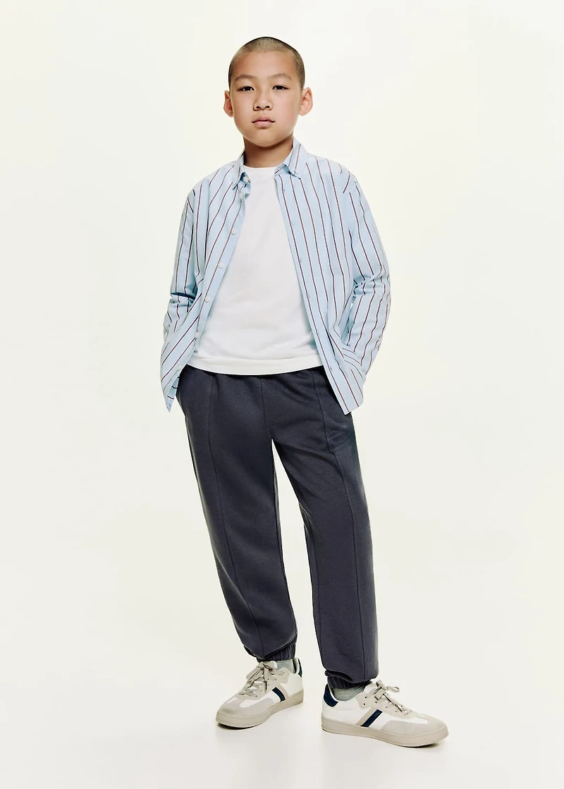 Cotton joggers with elastic waist