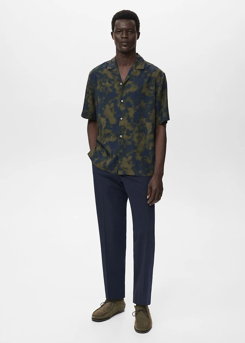 Printed fluid regular-fit shirt