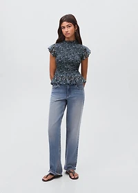 Ruffles printed blouse