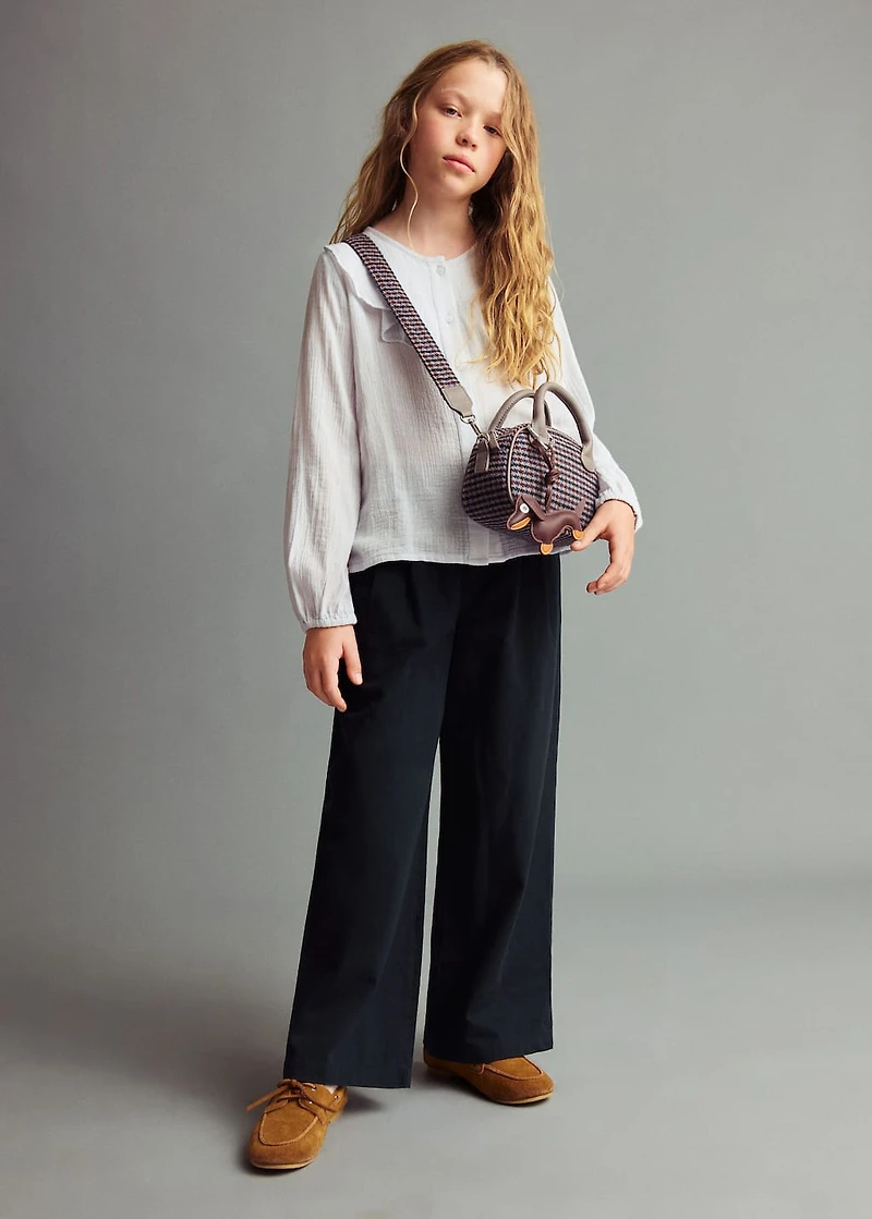Cotton culotte pants