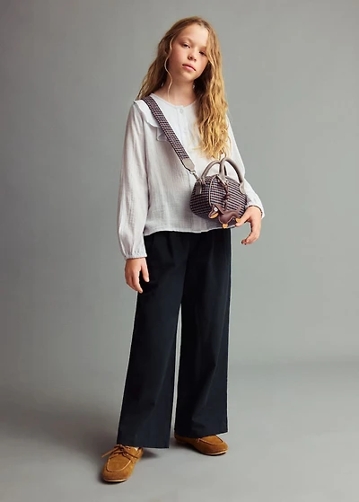 Cotton culotte pants