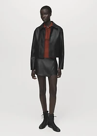 Leather-effect culottes