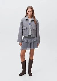 Ruffled skirt with rhinestones