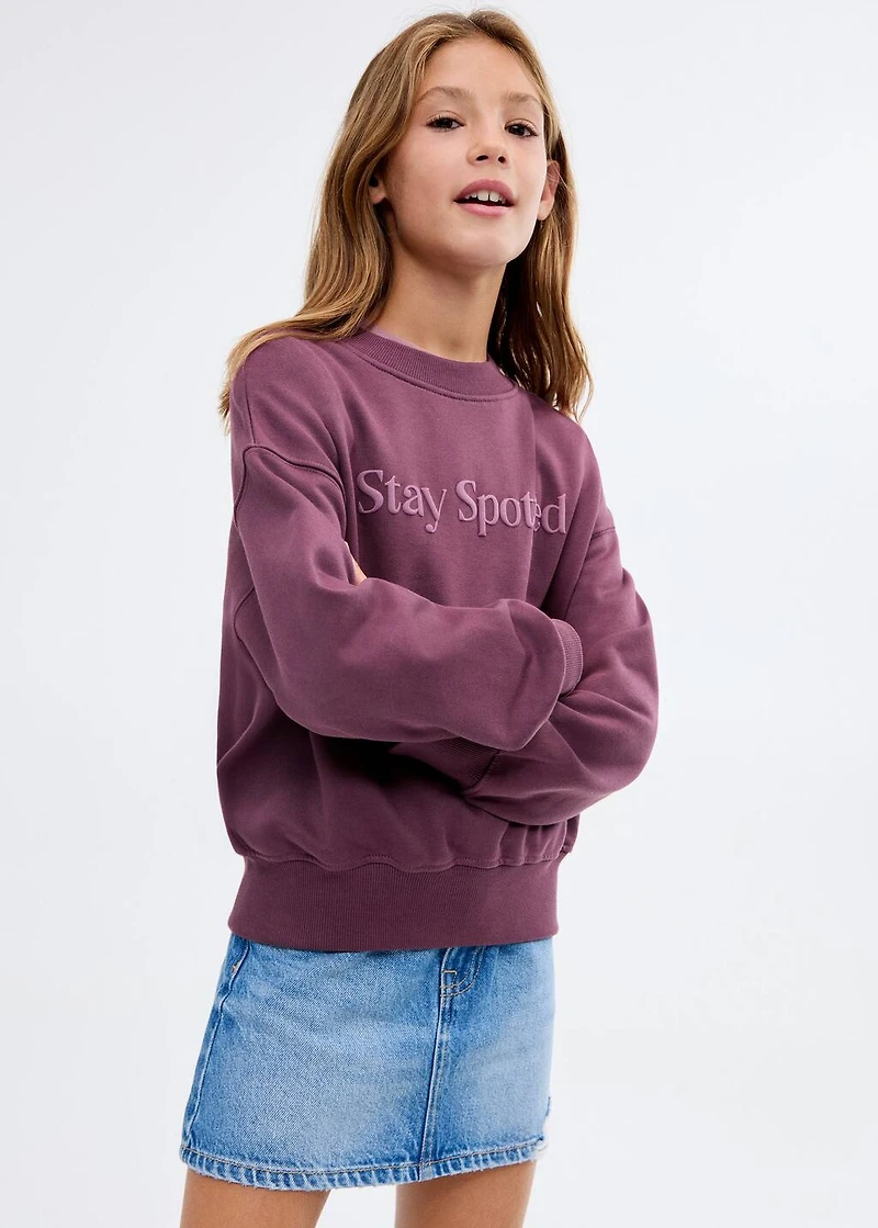 Printed cotton sweatshirt
