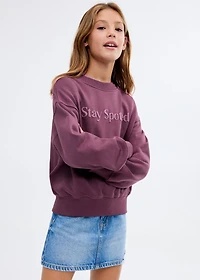 Printed cotton sweatshirt