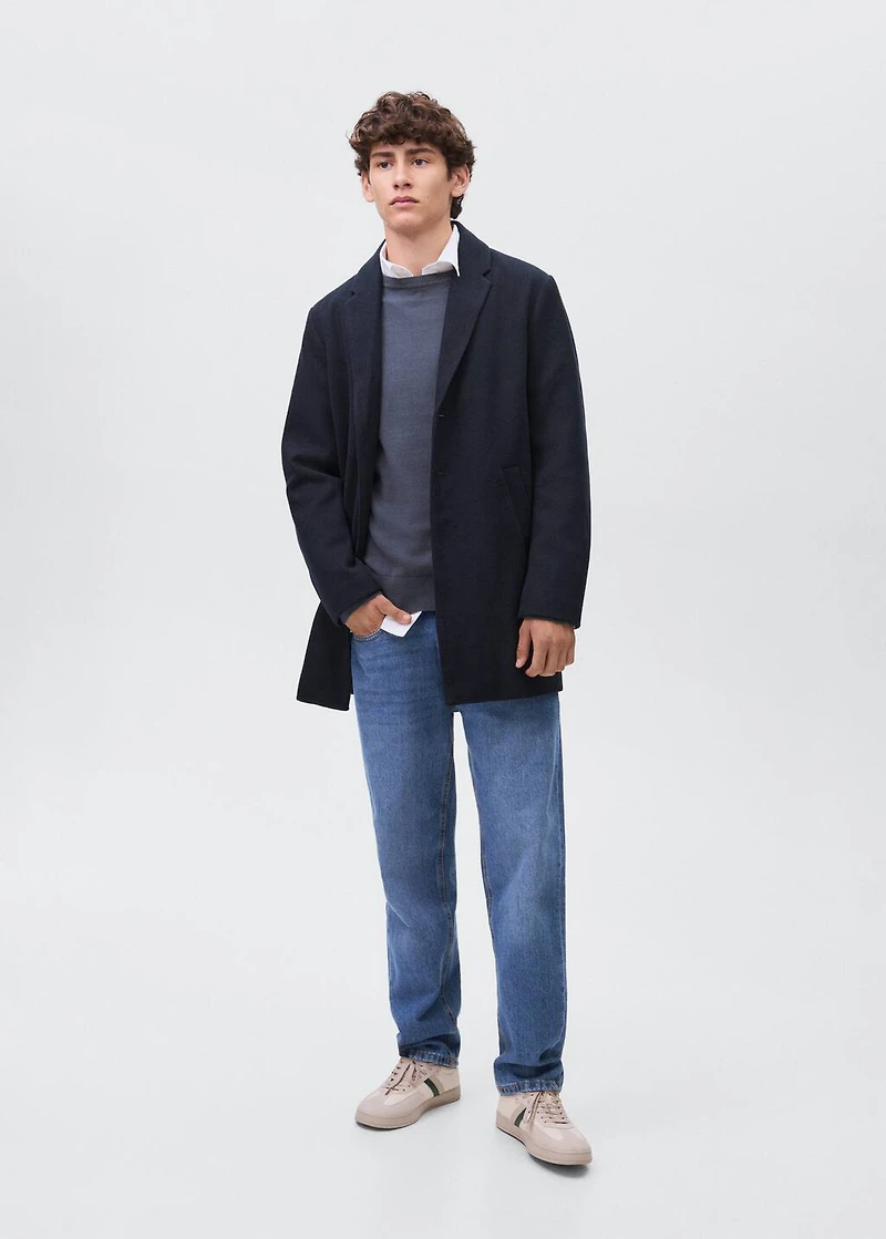 Cloth midi-coat