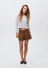 Suede-effect shorts