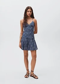 Printed draped dress
