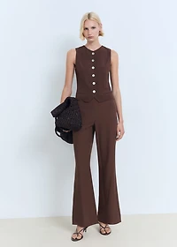 Suit vest with buttons