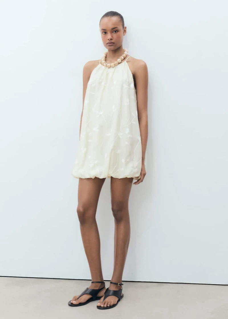 Balloon halter dress
