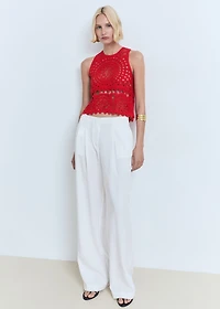 Crochet knitted top