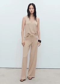 Straight knitted pants