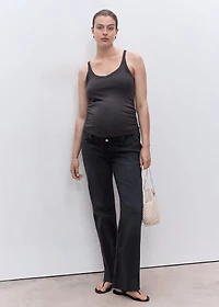 Cotton maternity top with straps