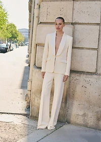 Suit jacket with satin lapels