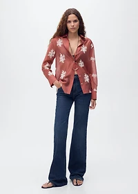 Embroidered lyocell shirt