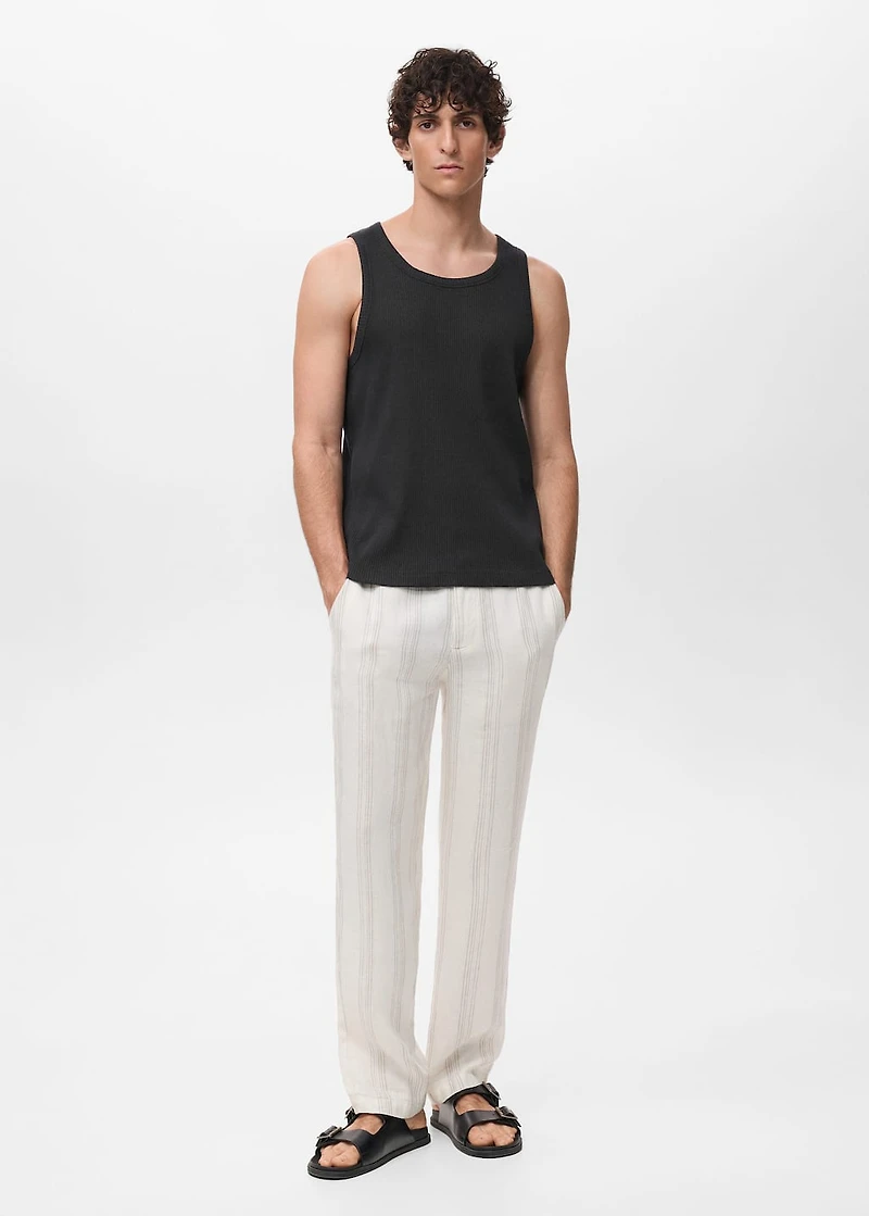 Slim-fit ribbed tank top