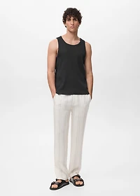 Slim-fit ribbed tank top