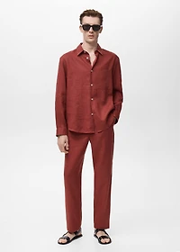 100% linen shirt with pocket