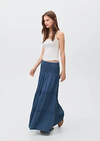 Ruffled long skirt