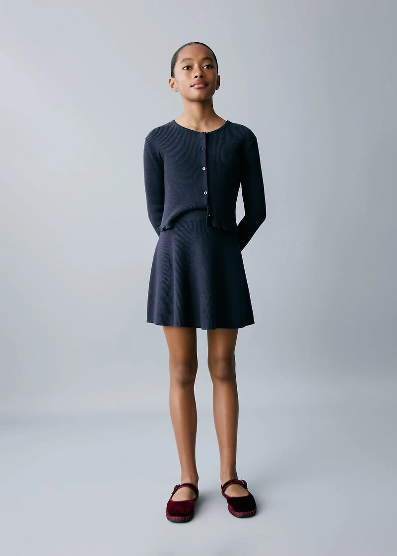 Cable knit skirt