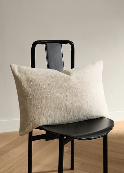 Textured cotton cushion cover 40x60 cm