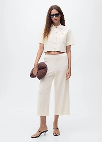 Crop knit trousers