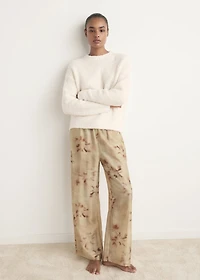 Bouclé-effect pajama sweater