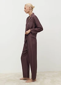 Long silk pants