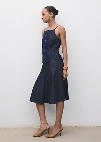 Buttoned denim top