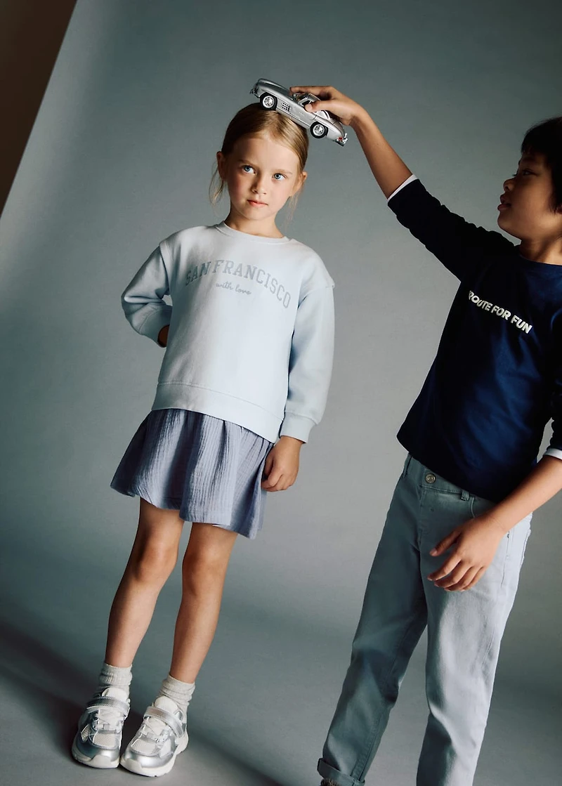 Combined sweatshirt dress