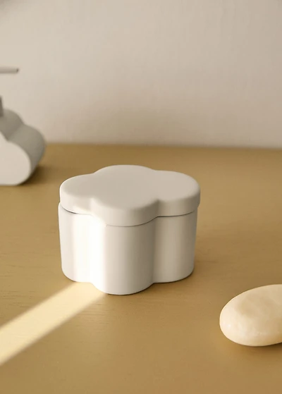Cloud-shaped stoneware bathroom container