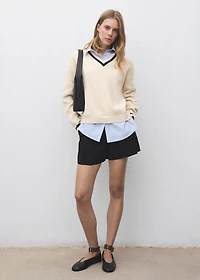 Combined shirt sweater