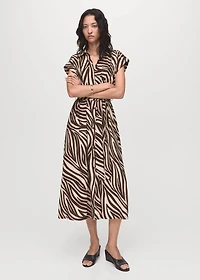 Printed shirt dress