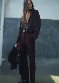 Pinstripe suit trousers