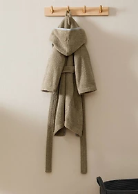 Children's cotton bathrobe with contrasting trim