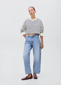 Contrast striped sweatshirt