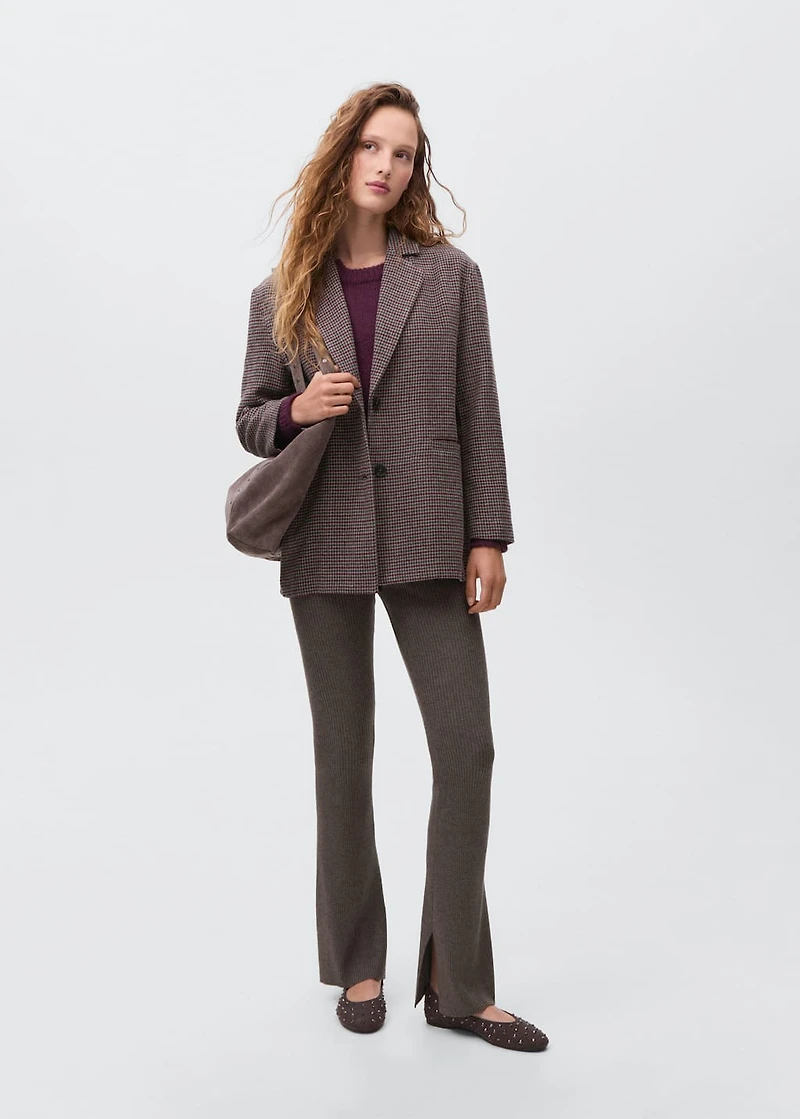 Houndstooth-check jacket