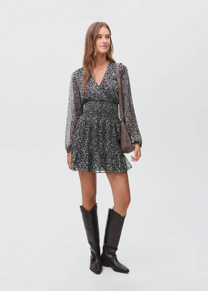 Ruffled leopard ledress