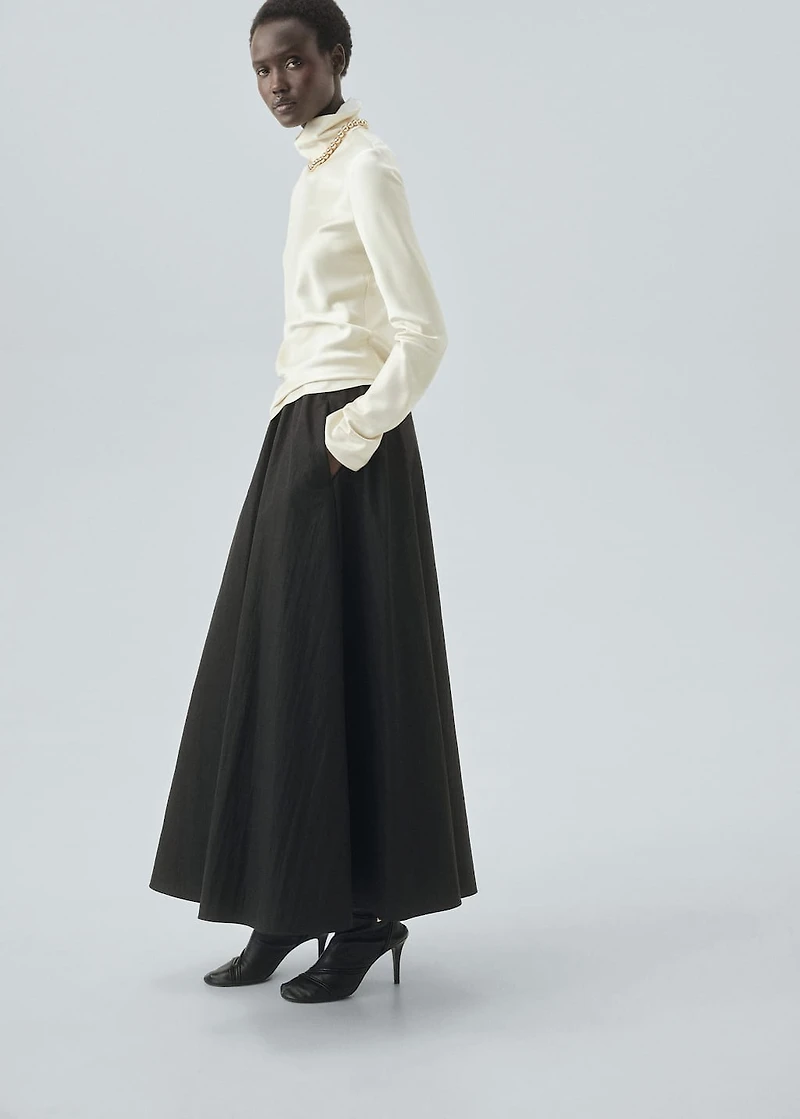Long flared skirt