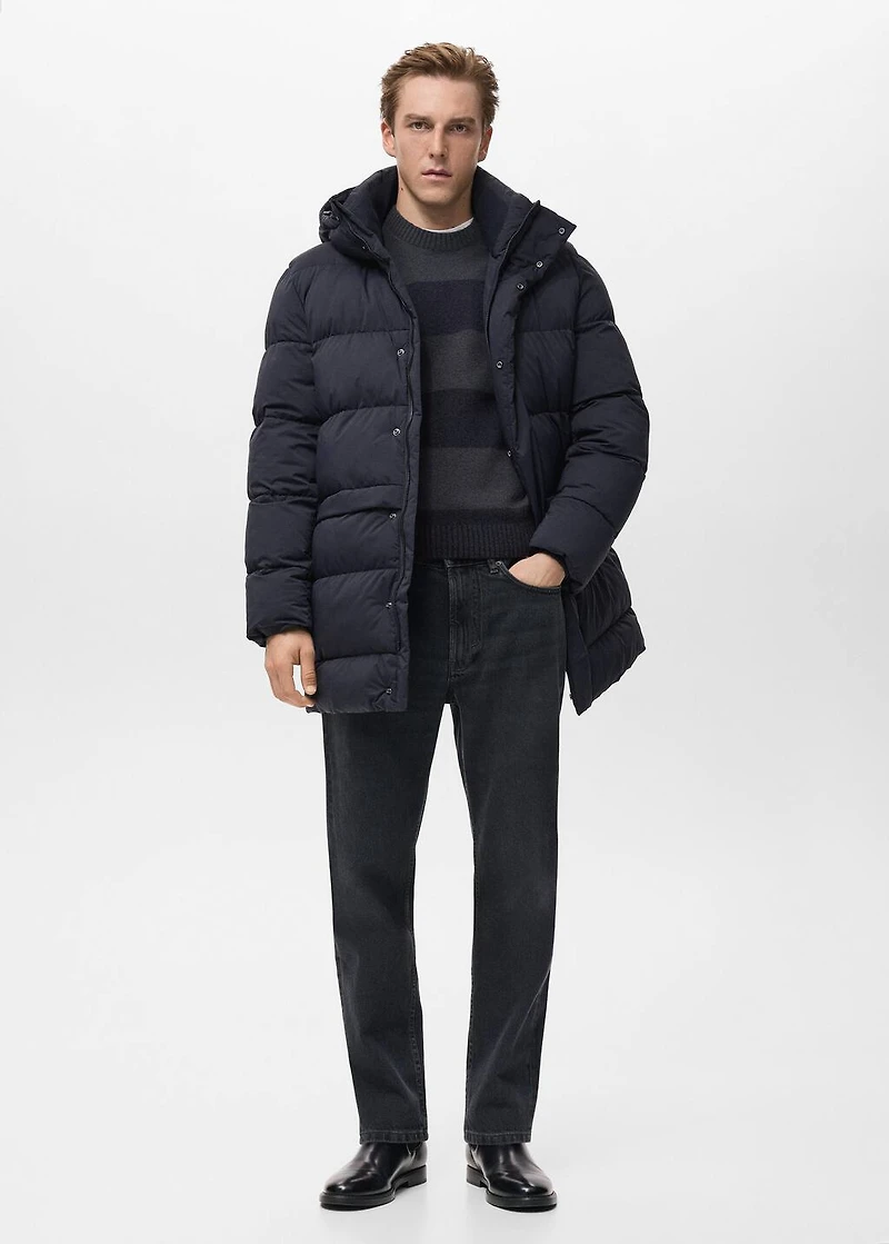 Water-Repellent Hooded Padded Coat