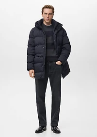 Water-Repellent Hooded Padded Coat