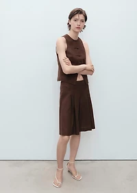 Linen-blend suit bermuda shorts