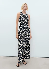 Belt printed jumpsuit